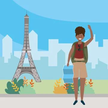 Eiffel tower of Paris design Stock Illustration