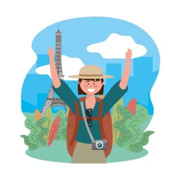 Eiffel tower of Paris design Stock Illustration