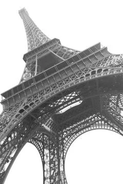 Eiffel tower in Paris The Eiffel tower in Paris isolated on the white back... 写真素材
