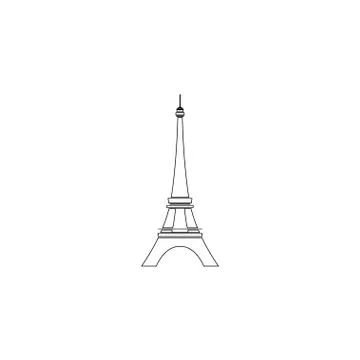 Eiffel tower in Paris. flat vector icon Stock Illustration