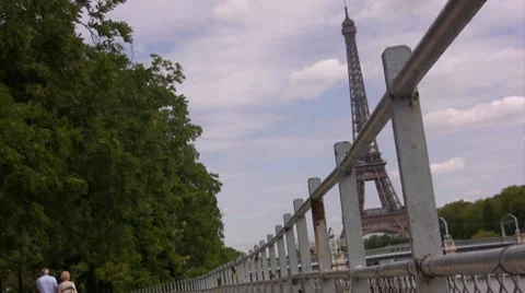 Eiffel Tower in Paris Stock Footage 8408979