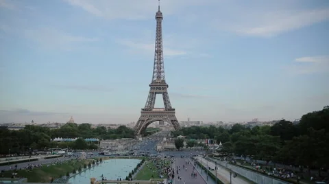 The Eiffel Tower in Paris Stock Footage 59862595
