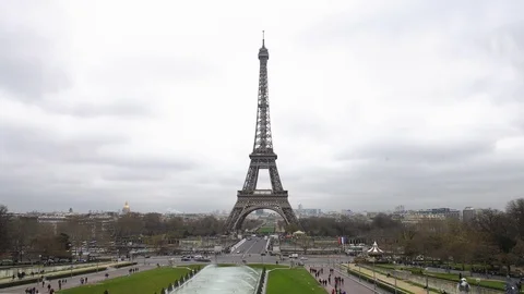 The Eiffel Tower in Paris Stock Footage 94995762