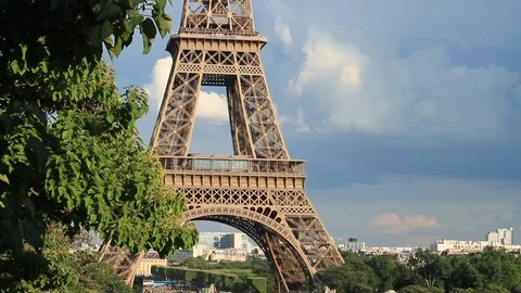Eiffel Tower in Paris Stock Footage 121150980