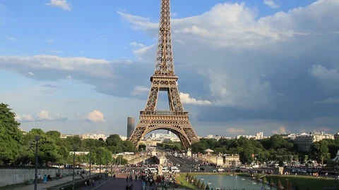 Eiffel Tower in Paris Stock Footage 121150994