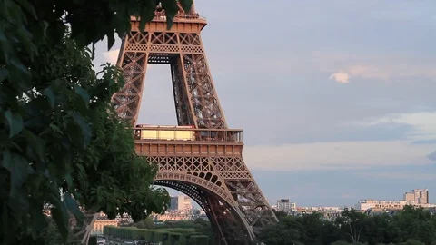 Eiffel Tower in Paris Stock Footage 121151104