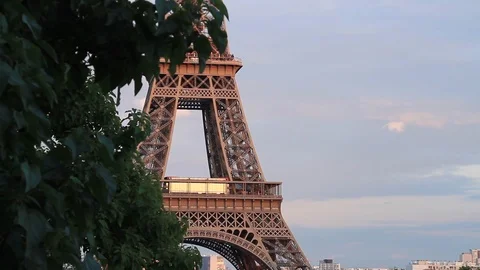 Eiffel Tower in Paris Stock Footage 121151111