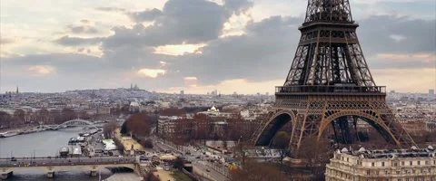 Eiffel tower paris Stock Footage 155550934