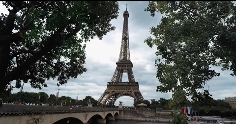 Eiffel Tower in Paris Stock Footage 221646801