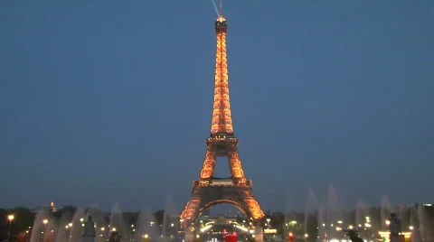 Eiffel Tower in Paris, France - Europe HD Stock Footage