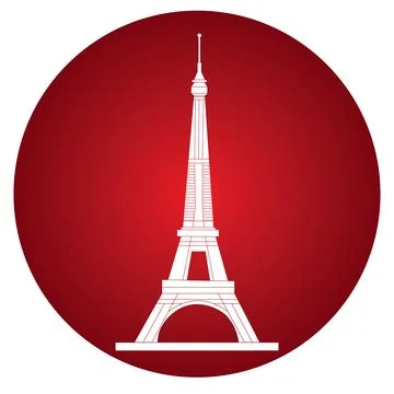 Eiffel tower in Paris icon Stock-Illustration