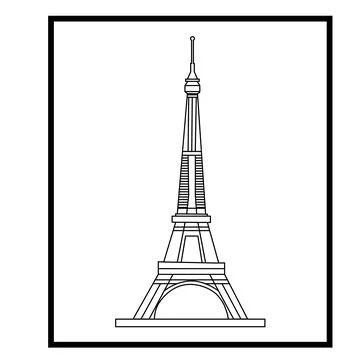 Eiffel tower in Paris icon Illustrazione stock