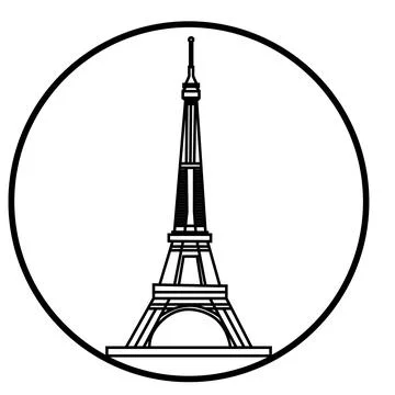 Eiffel tower in Paris icon イラスト素材