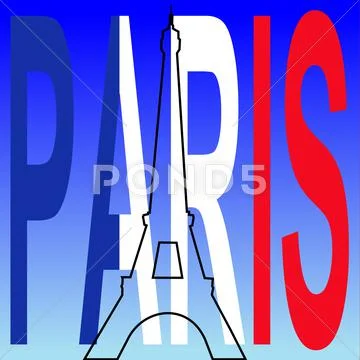Eiffel tower paris Stock Illustration