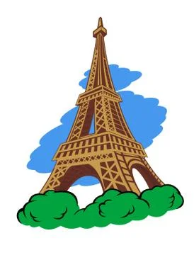 Eiffel tower in paris イラスト素材