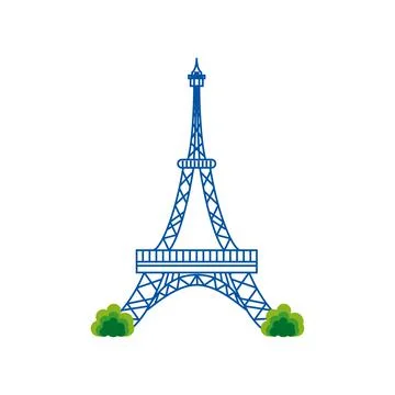 Eiffel tower paris Illustrazione stock