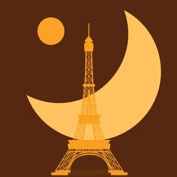 Eiffel Tower in Paris 스톡 일러스트