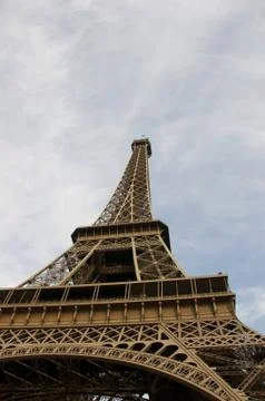 Eiffel tower Paris looking up from base Stock Photos