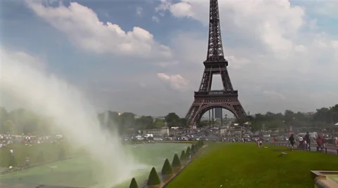 Eiffel Tower, Paris, panoramic Stock Footage 26971399