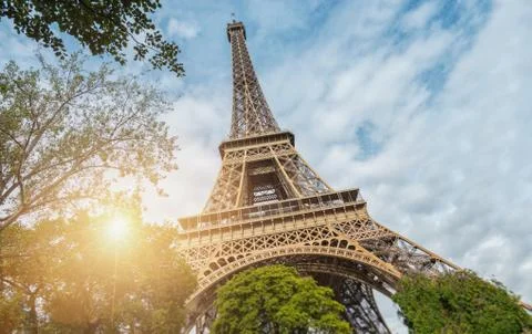 The Eiffel Tower in Paris. Stock Photos