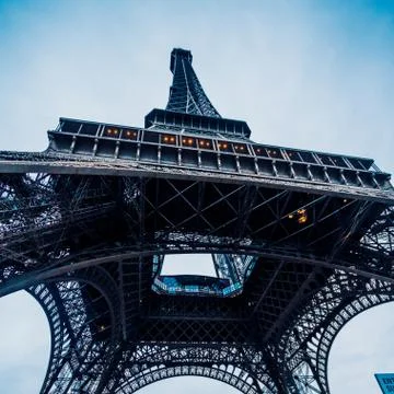 The Eiffel Tower in Paris. Stockfoto's