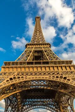 Eiffel tower in Paris Stockfoto's