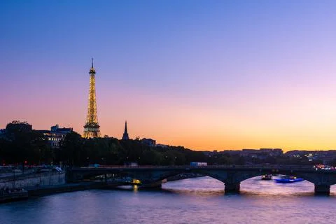 The Eiffel Tower in Paris Stock Photos