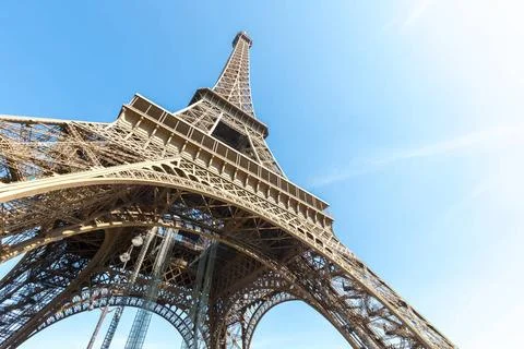 Eiffel Tower Paris summer Eiffel Tower with blue sky summer, Paris France ... Stock Photos