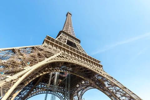 Eiffel Tower Paris summer Eiffel Tower with blue sky summer, Paris France ... Stock Photos