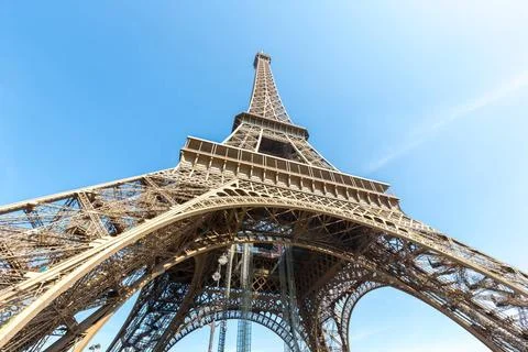Eiffel Tower Paris summer Eiffel Tower with blue sky summer, Paris France ... Stock Photos