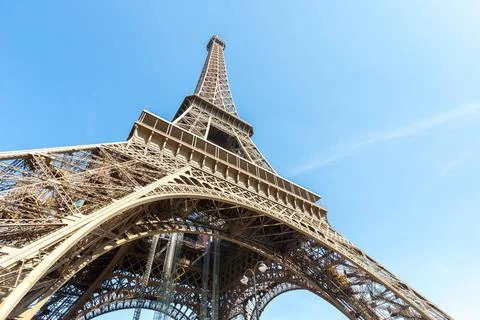 Eiffel Tower Paris summer Eiffel Tower with blue sky summer, Paris France ... Stock Photos