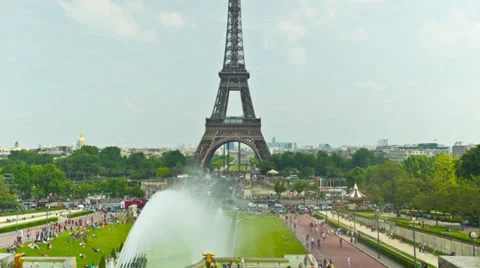 The Eiffel Tower in Paris, time-lapse Stock Footage 28476159