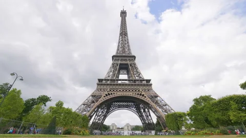Eiffel Tower in Paris Time lapse in 4k Stock Footage 87806383