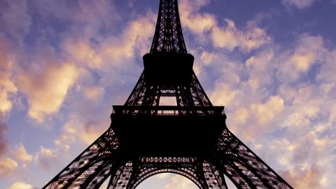 Eiffel Tower Paris Time Lapse France City Timelapse Morning Travel Sky View Vidéo 88870866
