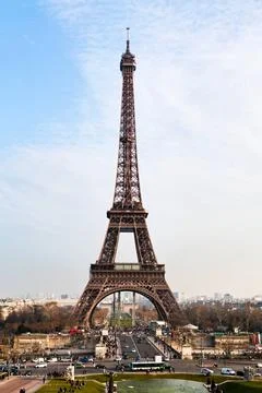 Eiffel tower in Paris view of Eiffel tower in Paris from Trocadero Copyrig... Stock-Fotos
