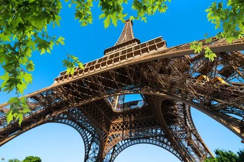 Eiffel Tower in the park of Paris Stock Photos