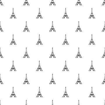 Eiffel tower pattern Stock Illustration