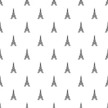 Eiffel tower pattern vector seamless Stock Illustration