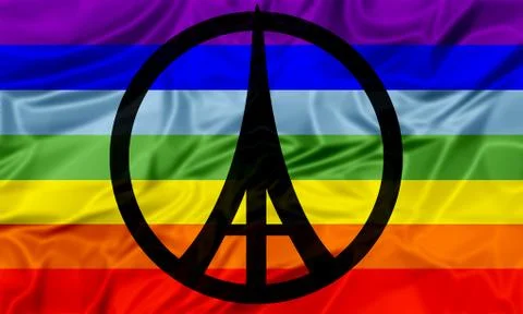 Eiffel Tower Peace Illustrazione stock