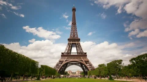 Eiffel tower perfect timelapse Stock Footage 10712913