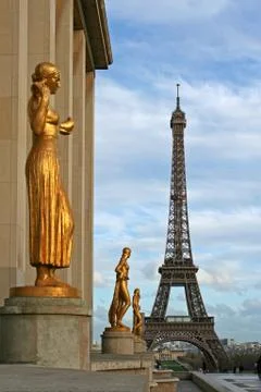 The eiffel tower Stockfoto's