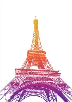Eiffel Tower Poster Stock Illustration
