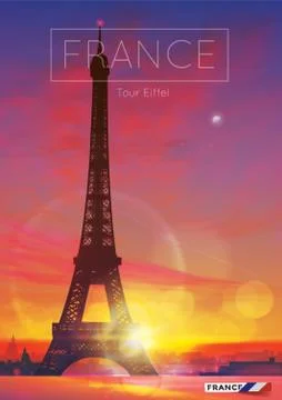 Eiffel Tower Poster Illustrazione stock