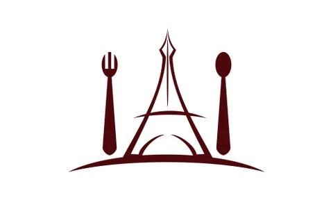 Eiffel Tower Restaurant Illustrazione stock