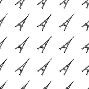 Eiffel Tower Seamless Background Eiffel Tower Seamless Background. French ... Stock Photos