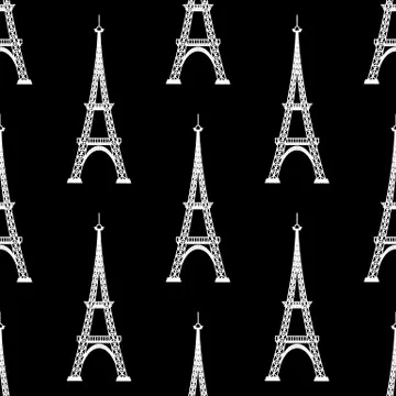 Eiffel Tower Seamless Background. Stock Illustration