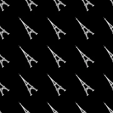 Eiffel Tower Seamless Background. Symbol of Paris Stock Illustration