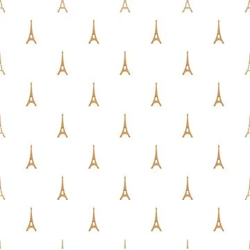 Eiffel tower seamless pattern creating background texture Illustrazione stock