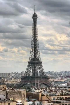 Eiffel Tower seen from Arc de Triomphe Foto stock