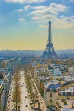Eiffel Tower seen from the Arc de Triomphe Stock-Fotos